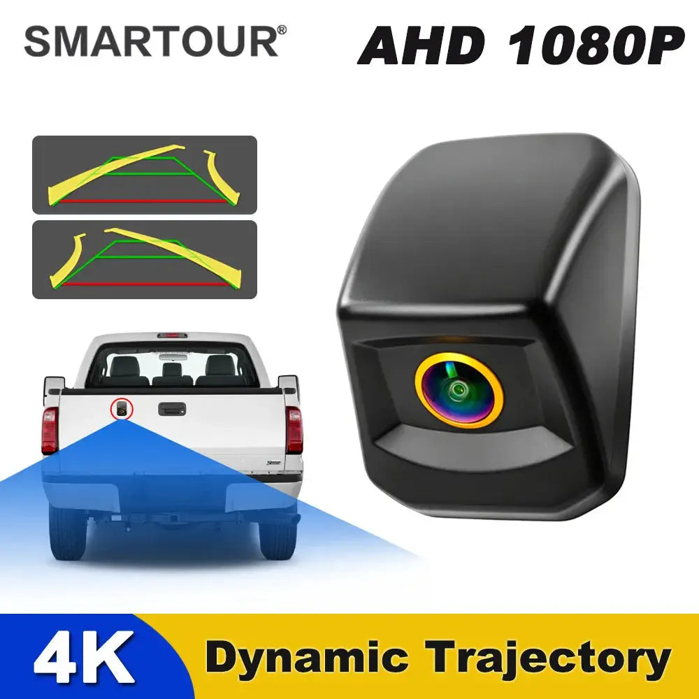 Dynamic Trajectory Reverse Camera 180 Degree Wide Angle Waterproof Car Backup Camera CVBS/AHD Switch Control Line Adjustable by InterCyprus Trading Ltd
