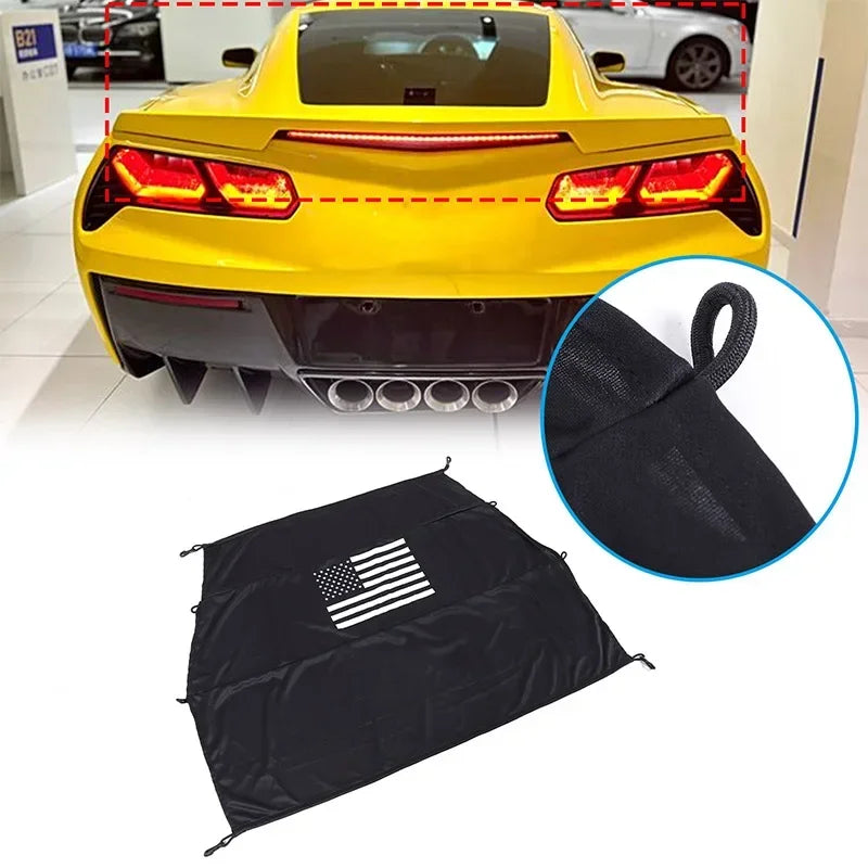 Zwarte stoffen kofferdeksel voor Chevrolet Corvette C7 2014 2019