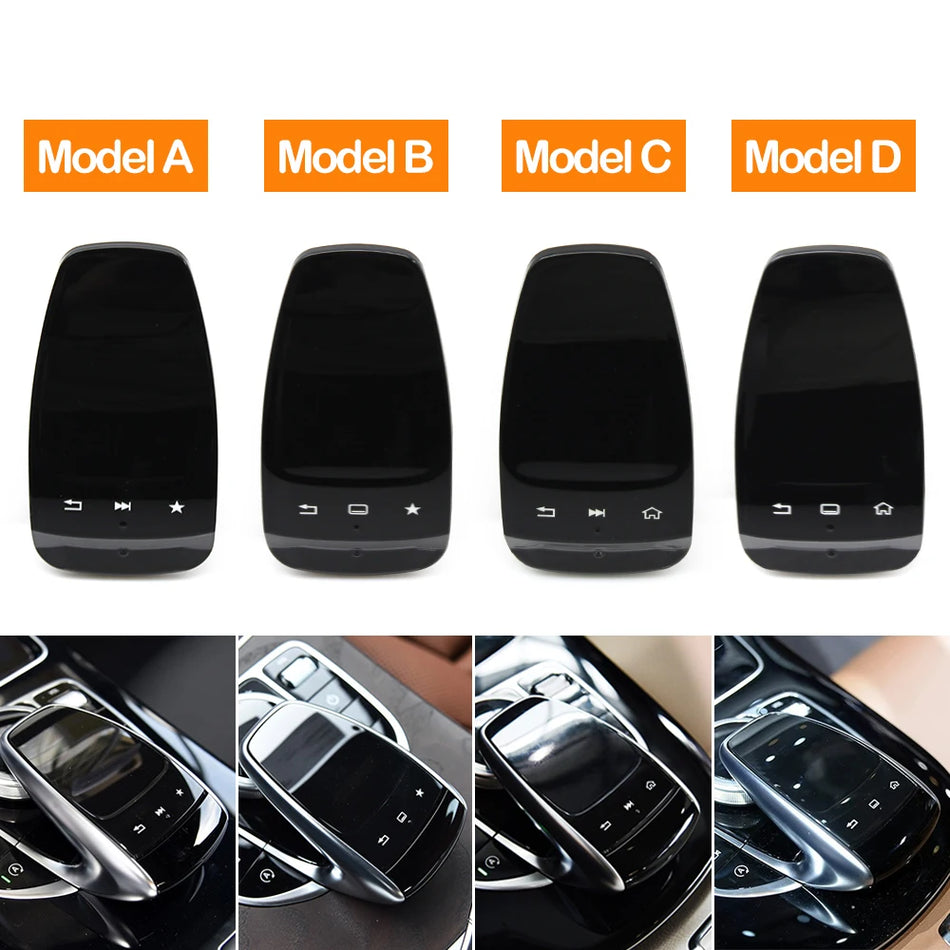 PC-ABS UV Painted Direct-Fit Console Touchpad Cover Replacement for Mercedes-Benz W205 W213