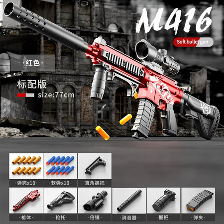 Children's M416 Soft Bullet Toy Gun Red-1 / CHINA