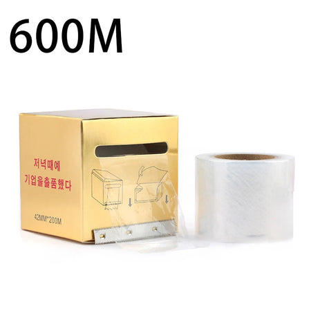 HMQ Beauty Transparent Plastic Wrap for Eyelash Extensions 600m-Three Box