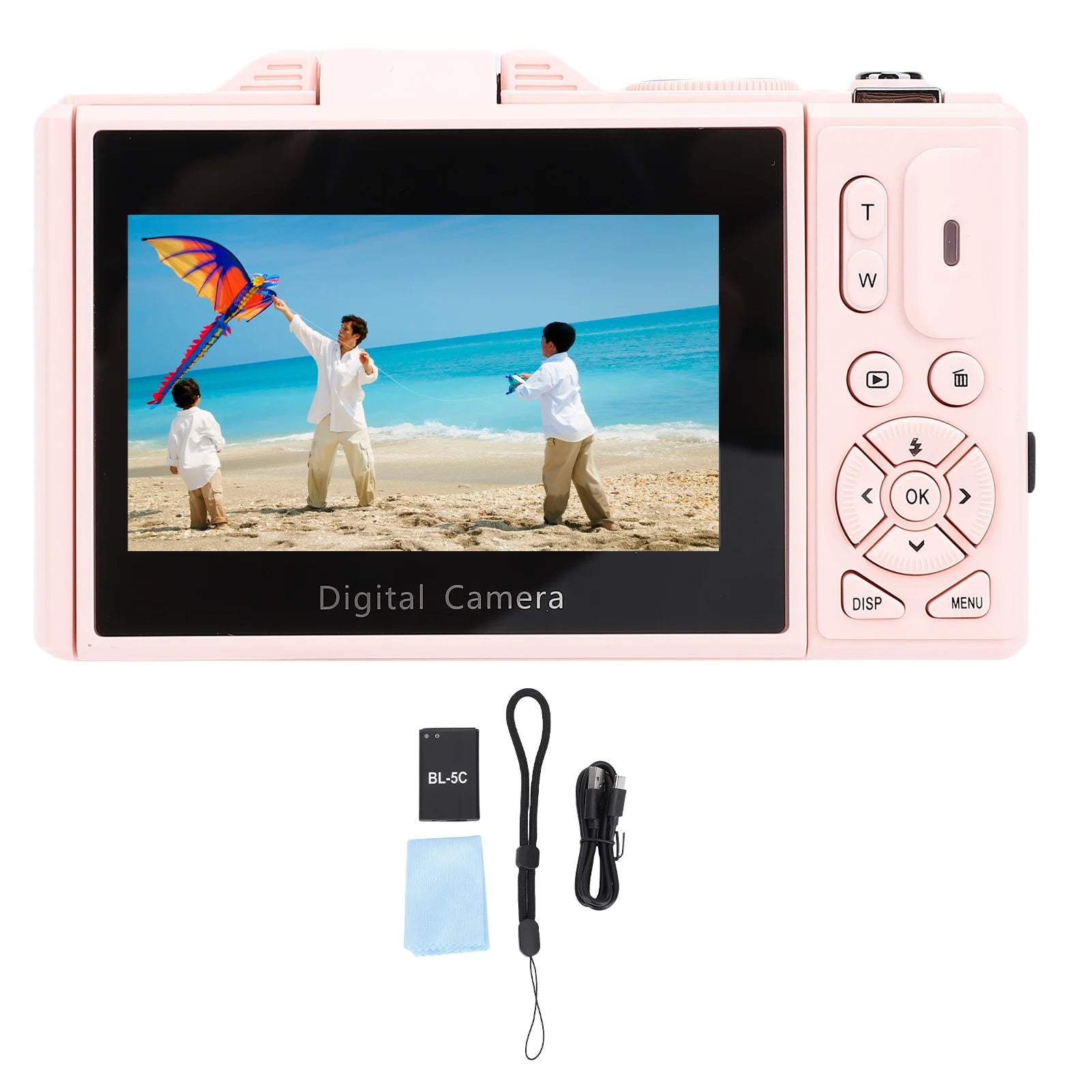 Autofocus Video Camera &ndash; With Built In Flash And 5K Clarity Pink