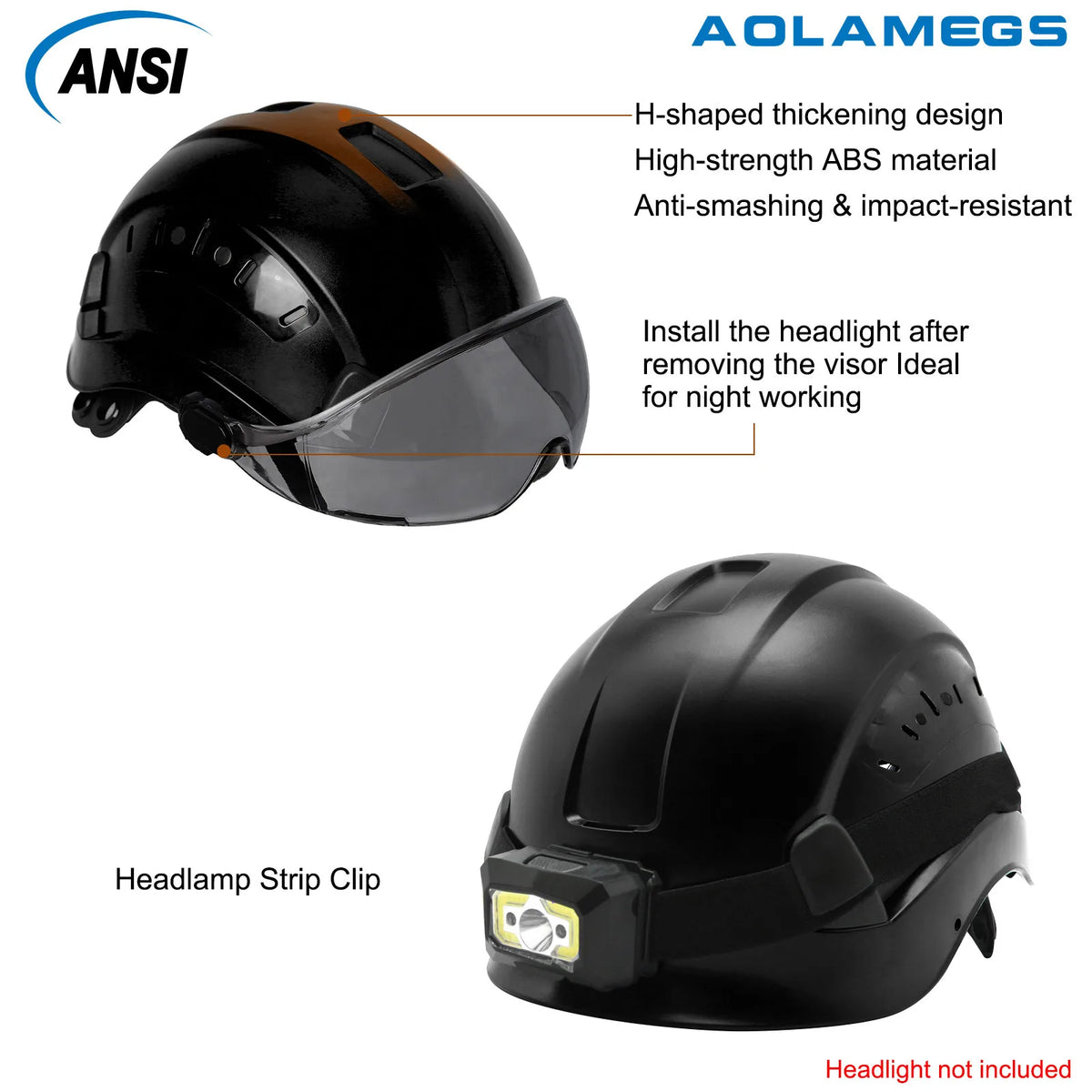 Aolamegs SF06 Safety Helmet With Goggles &ndash; Comfortable