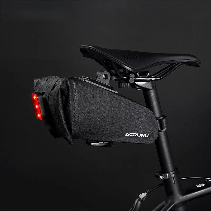 Waterproof 1.5L Bicycle Saddle Bag, TPU Detachable Rear Bag for MTB
