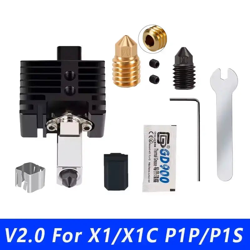 Bambu Lab Hotend Upgrade Print Head 1.75mm Full Metal V2.0 for X1X1C P1P1S 1 / CHINA