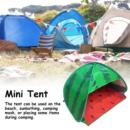 Watermelon Pop-Up Camping Tent - Waterproof &amp; UV Protection for Solo Adventures