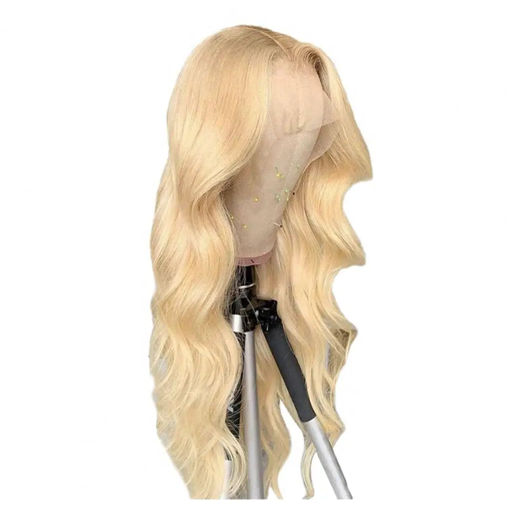 Long Curly Gradient Colour Wig for Women - Natural Looking, Heat-Resistant Hair Golden 20Inch