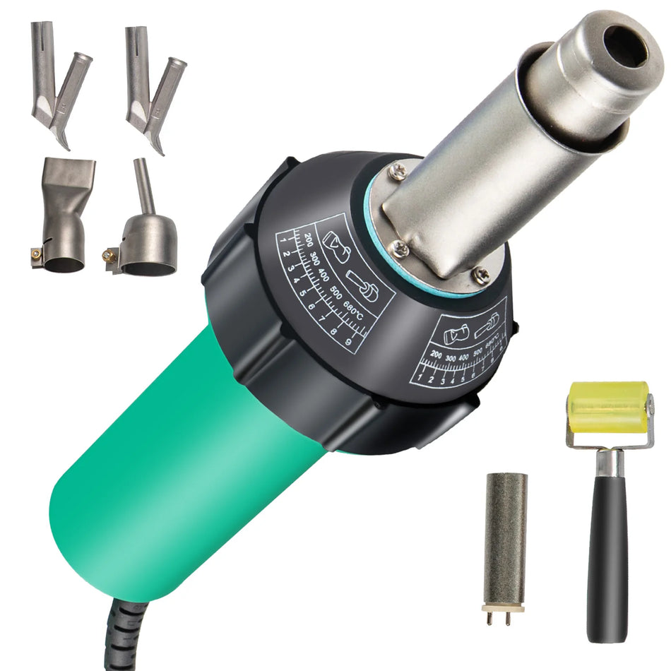 1600W plastiku keevitamise relv kuuma õhu puhurikomplekt düüside komplektiga