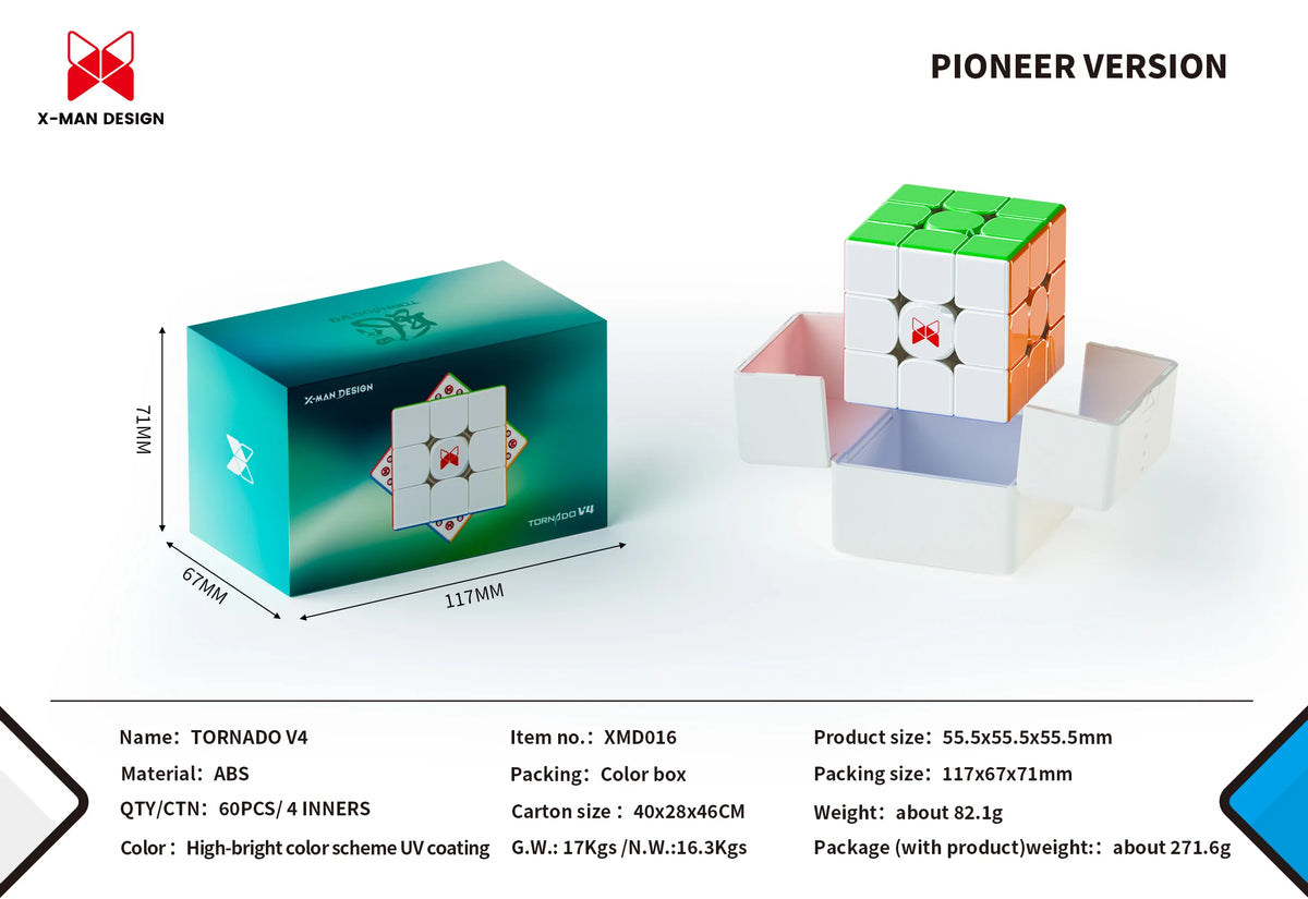 Qiyi X-Man Tornado V4M UV Magnetic Speed Cube &ndash; Magnetic V4 M Pioneer UV