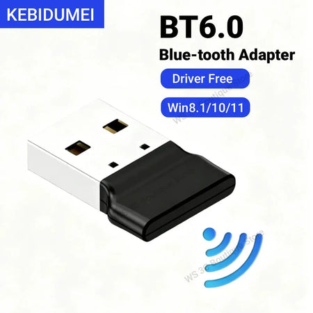 KEBIDUMEI USB Bluetooth 6.0 Adapter Bluetooth Dongle 5.3 Adapter for PC BT Receiver&Transmitter for Bluetooth Keyboard/Mouse by InterCyprus Trading Ltd