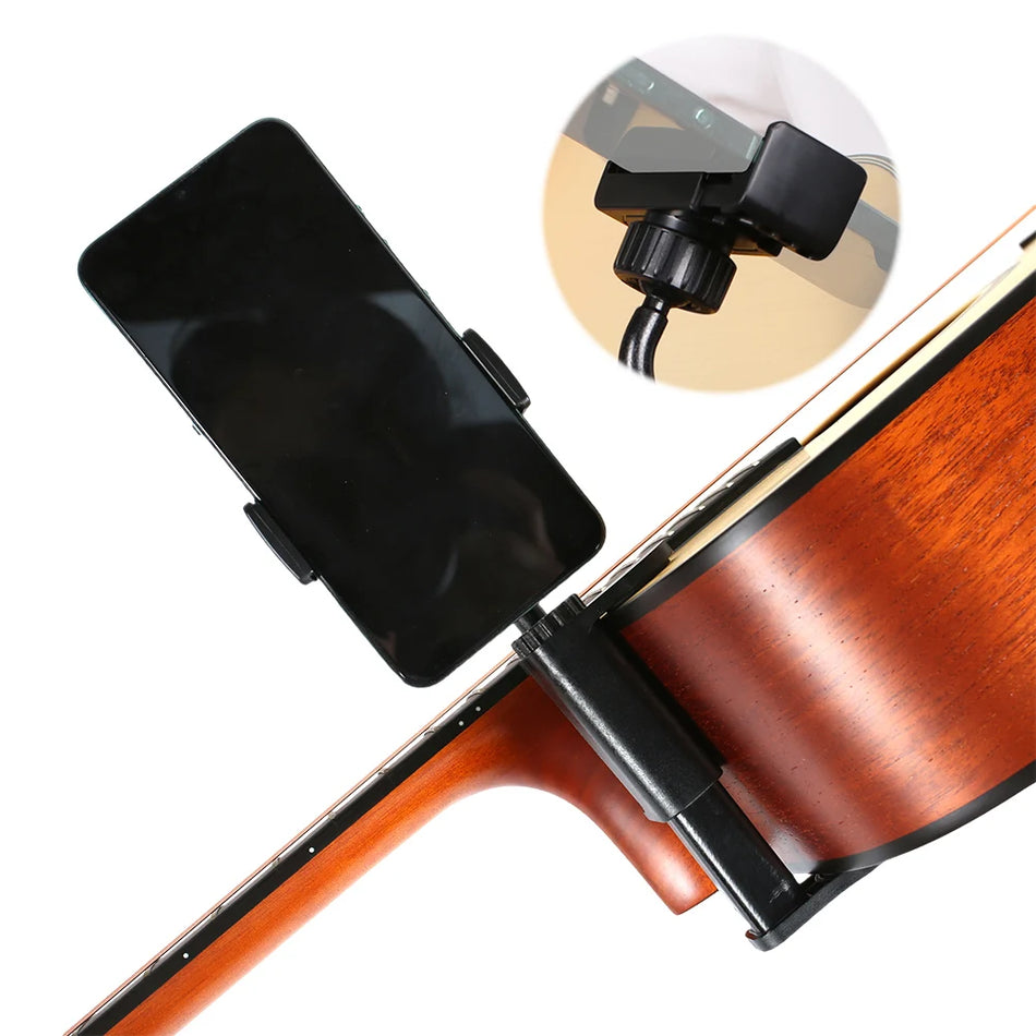Držák na telefon pro kytaru, nastavitelný stojan pro chytré telefony s hands-free