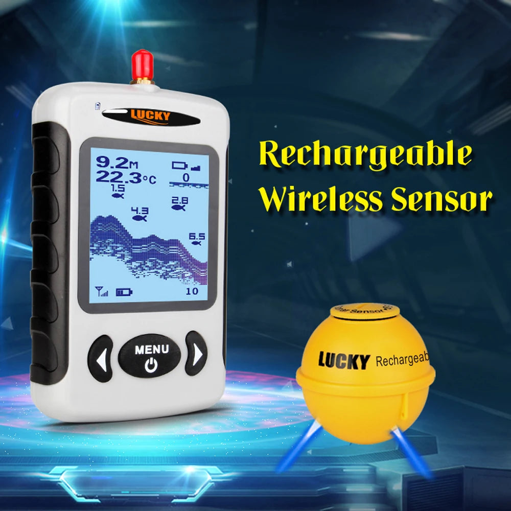 LUCKY Wireless Sonar Fish Finder - Professional Portable Fishfinder