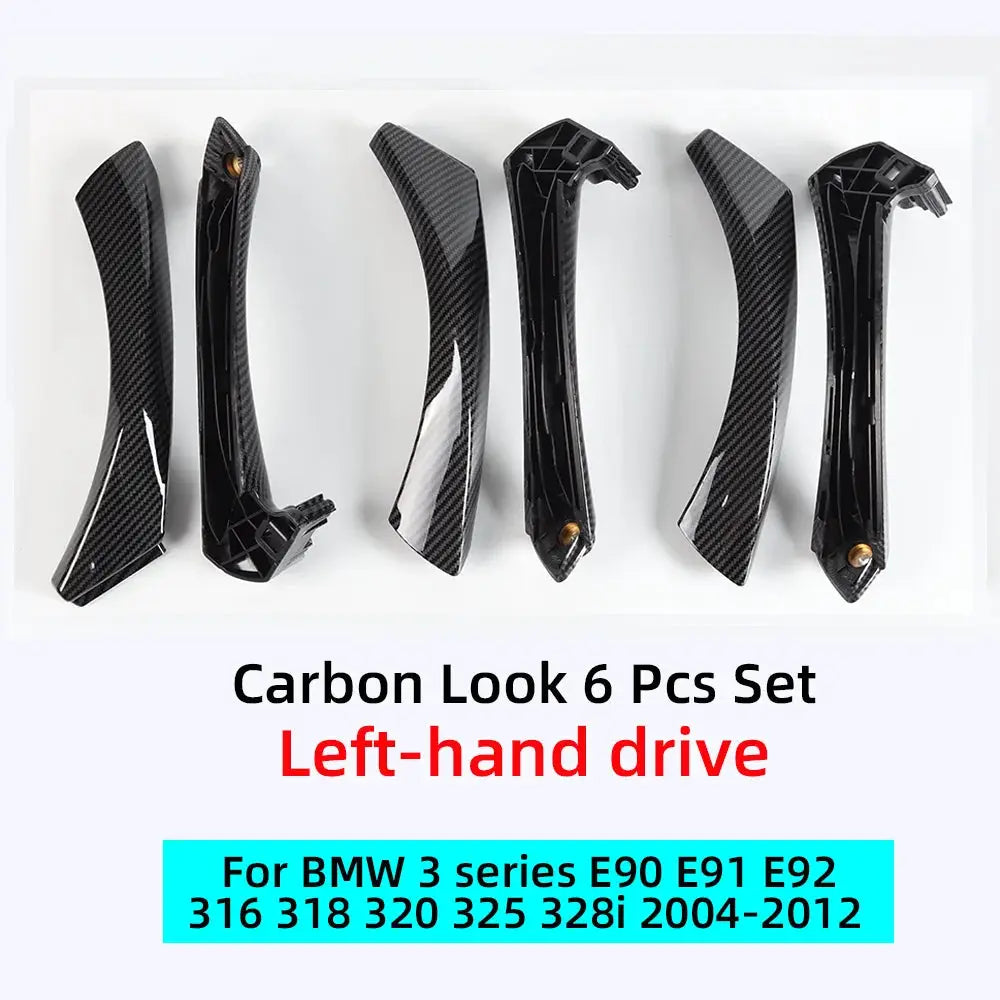 6 Pcs Set Interior Door Handles with Cover Trim Gray Beige Black for BMW 3 Series E90 E91 E92 316 318 320 325 328i 330 335 by InterCyprus Trading Ltd
