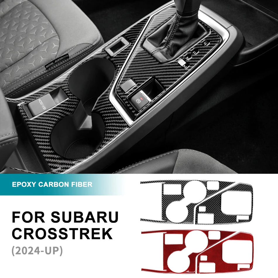 Center Console Trim Kit with Soft Carbon Fiber for Subaru Crosstrek