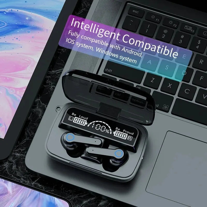 DAMORE M19 TWS Bluetooth Headphones with 9D High Fidelity Sound and IPX7 Waterproof Design