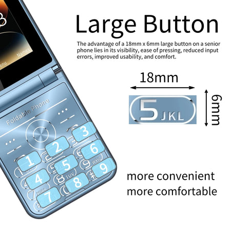 Unlocked Elderly Push Button Phone &ndash; Four SIM Slots