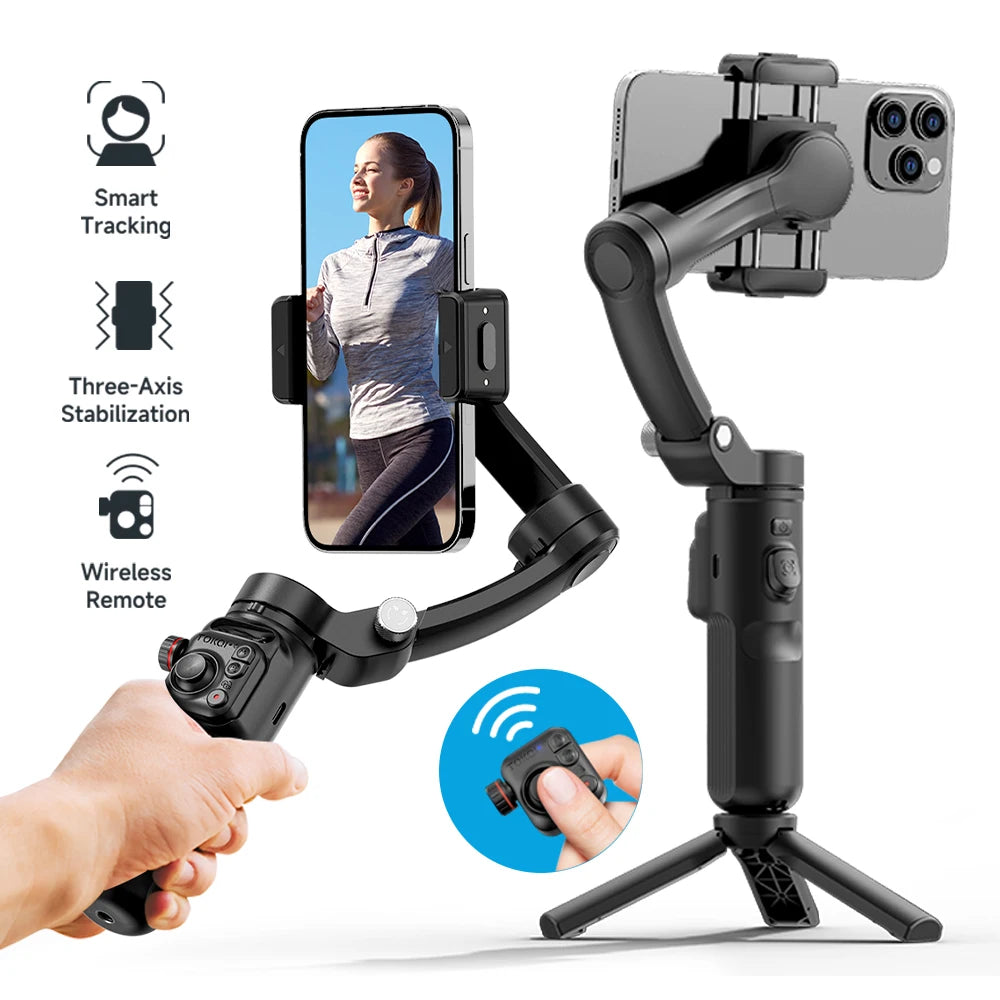 M02 3-Axis Handheld Gimbal Stabilizer with Wireless Remote for Smartphone