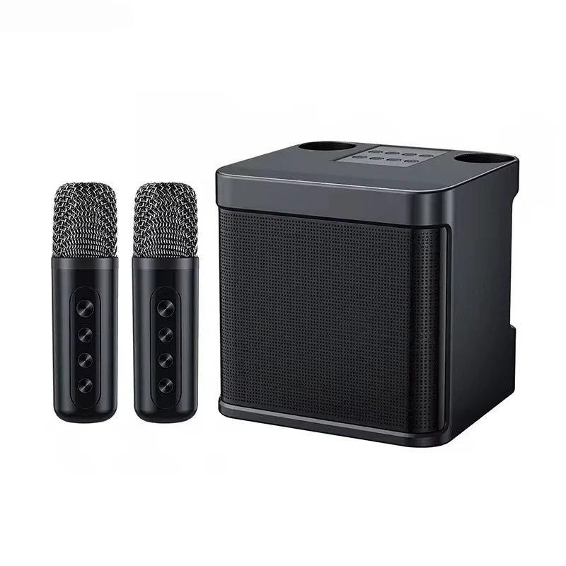 VIKEFON Karaoke Machine &ndash; Dual Wireless Microphones Included black