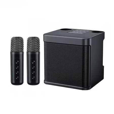 VIKEFON Karaoke Machine &ndash; Dual Wireless Microphones Included black