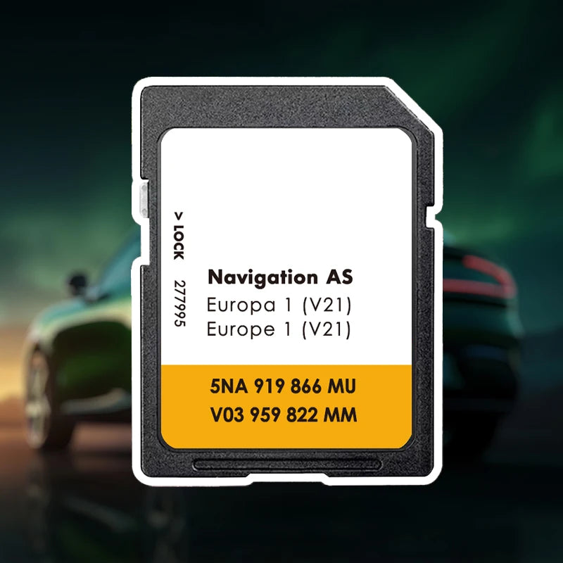 32GB SD Card GPS Navigation Europe 2025 Maps &ndash; Compatible with VW Car Sat Nav MIB2 AS VW V21