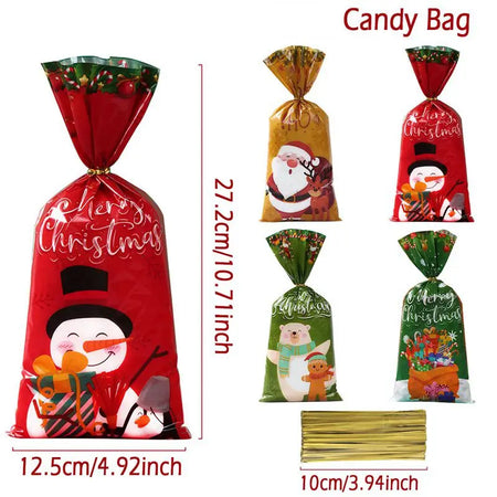 Christmas Candy Gift Bags - Santa Decoration - Huiran XS0331-11 / 100pcs
