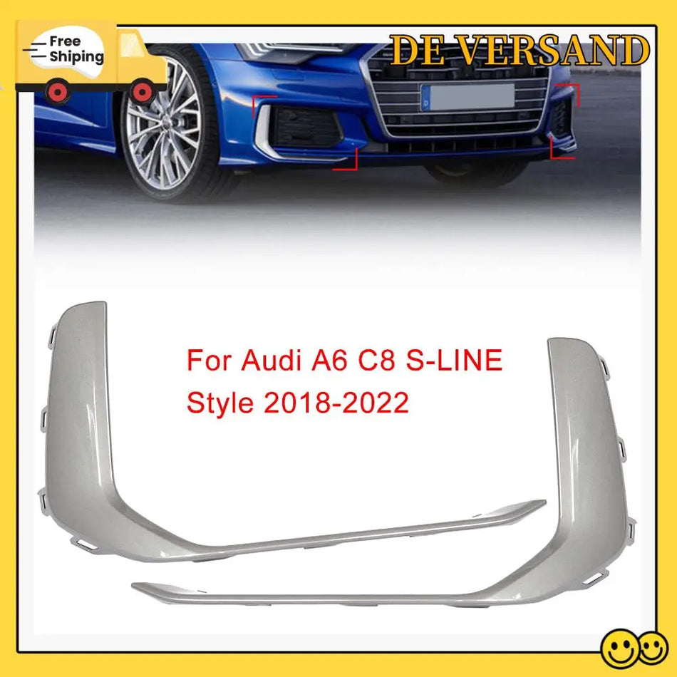 Nebelscheinwerfer Rahmen Set für Audi A6 C8 S Line 2020-2022 Links und Rechts Montagepaar