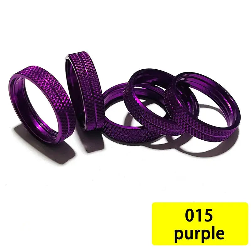 TN81 Reel Seat Ring DIY Repair Aluminum trim ring 5pcs Nut Trim Ring Fishing Rod Winding Check Component Rod Building Accessory 015 purple