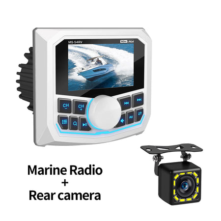 AKAMATE Boat Stereo MP5 Radio &ndash; Waterproof IPX5 Bluetooth Radio 12LED