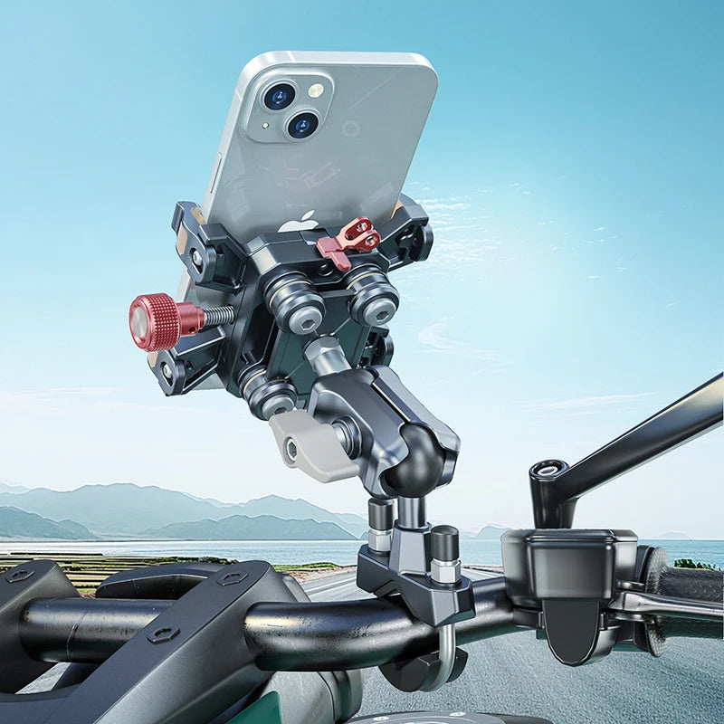 Βάση Κινητού για Μοτοσυκλέτα TX02 με Απορρόφηση Κραδασμών από Κράμα