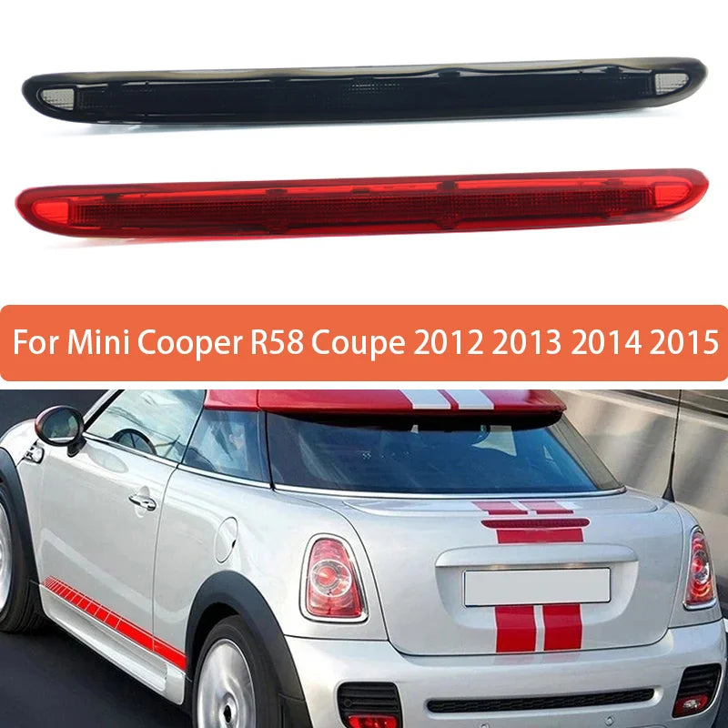 Lampa de frână de stop a treia roșie și neagră din ABS pentru Mini Cooper R58 Coupe