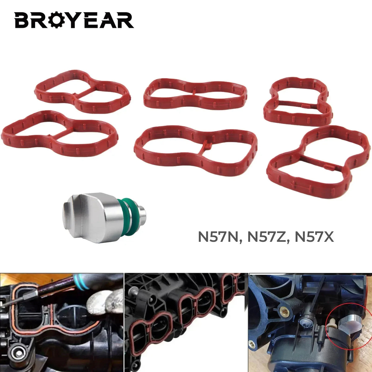 Swirl Flap Plug with Gasket Aluminum for BMW N57N N57Z N57X 3.0 Diesel by InterCyprus Trading Ltd