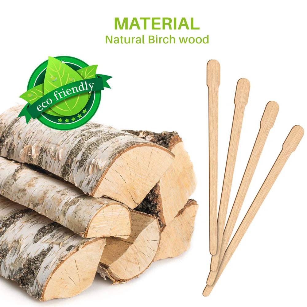 200/400pcs Waxing Sticks for Smooth Face &amp; Body Hair Removal - Disposable Wooden Applicators