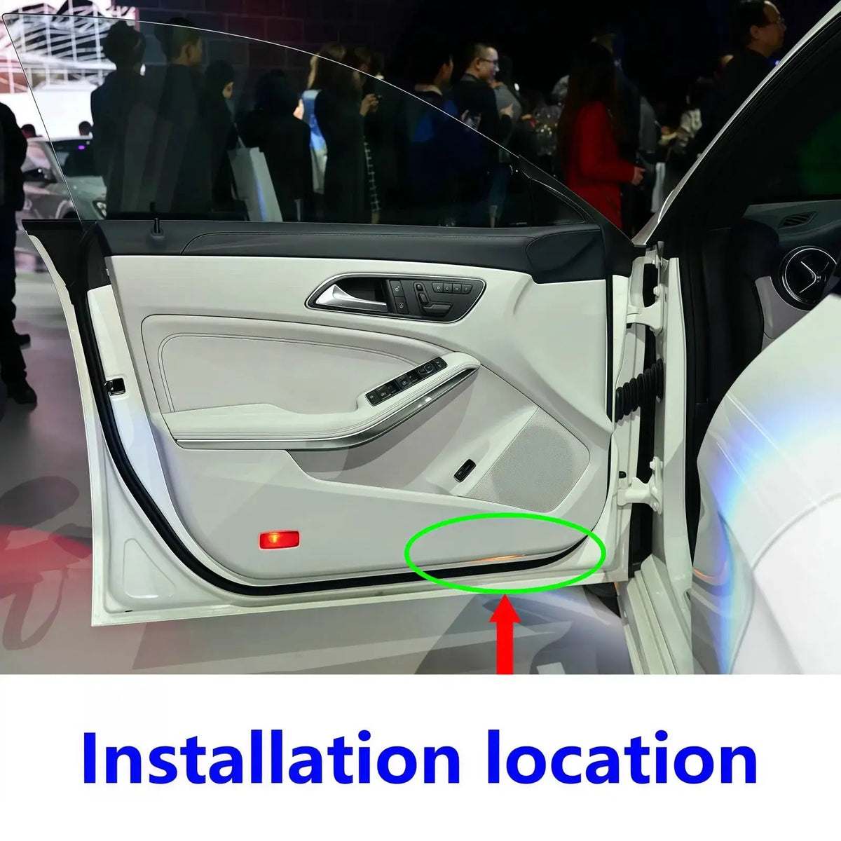2Pcs For Mercedes Benz LED Car Door Projector Light Accessories HD CLA CLS Class E C Coupe C117 W117 C205 S205 C207 A207 C218 by InterCyprus Trading Ltd