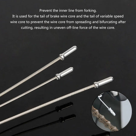 Aluminum Alloy MTB Bike Brake Cable Tips &ndash; Durable Lightweight Crimps