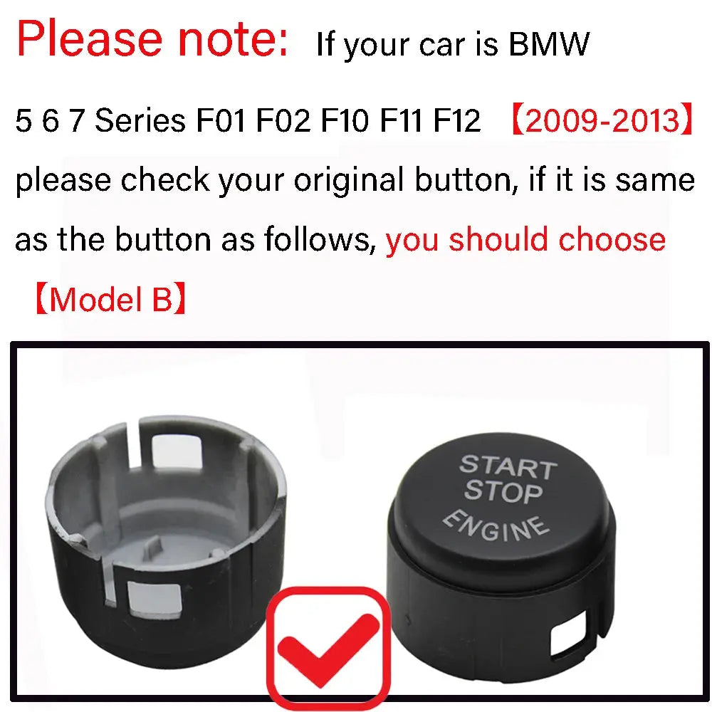 Engine Start Stop Button Sticker Crystal ABS for BMW F20 F30 F10 by InterCyprus Trading Ltd