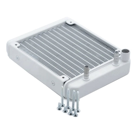 12 Pipe Aluminum CPU Water Cooler Radiator - B0KA Model White