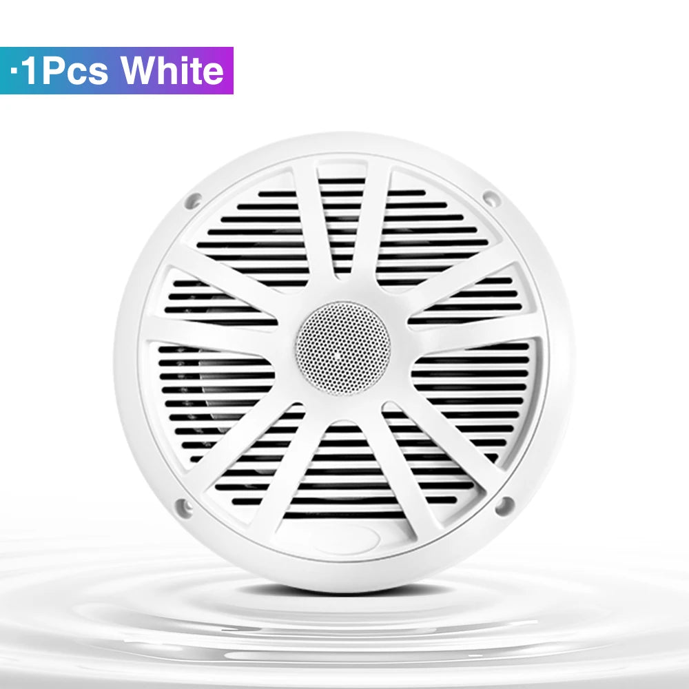 6.5 Inch 120W Marine Speaker - Waterproof Weatherproof 1PCS White