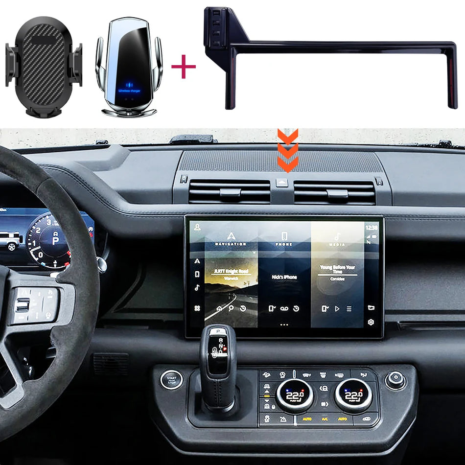 Supporto per telefono wireless Land Rover Defender con base a pannello
