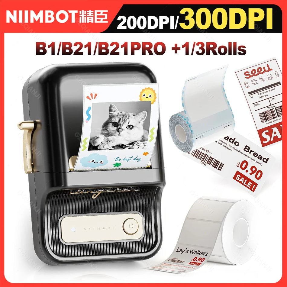 Niimbot Portable Thermal Label Printer 200/300DPI for Bakery and Business