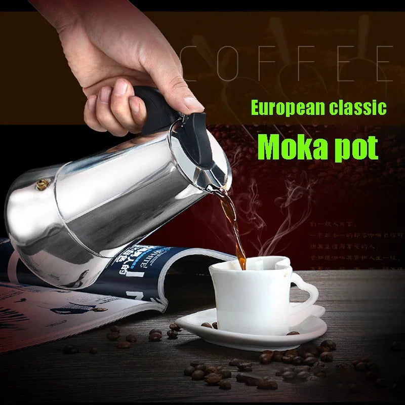 Stainless Steel Moka Pot Coffee Maker