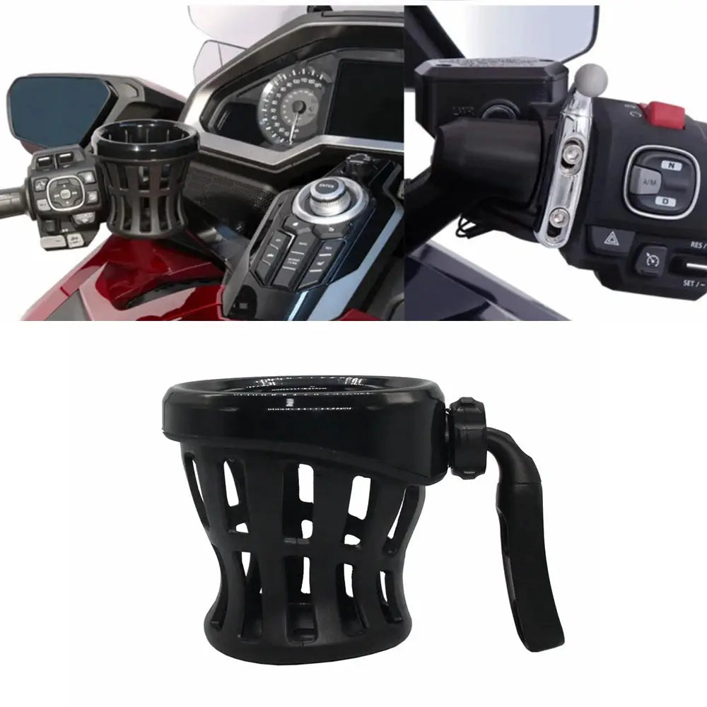 Motorcycle Accessories Handlebar Bottle Cup Holder Passenger Drink Mounted For Honda Gold Wing GL1800 Goldwing GL 1800 by InterCyprus Trading Ltd
