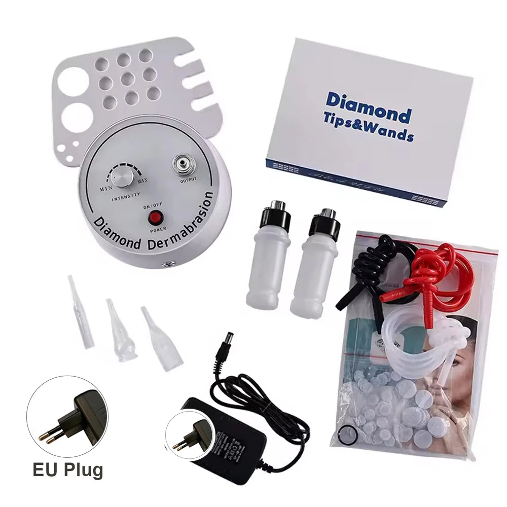 Pink Diamond Dermabrasion Machine &ndash; Water Spray Exfoliation White EU Plug