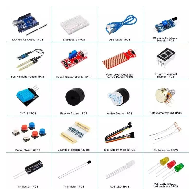 Basic Starter Kit for Arduino Uno Set R3 &ndash; Endless DIY Electronics Possibilities