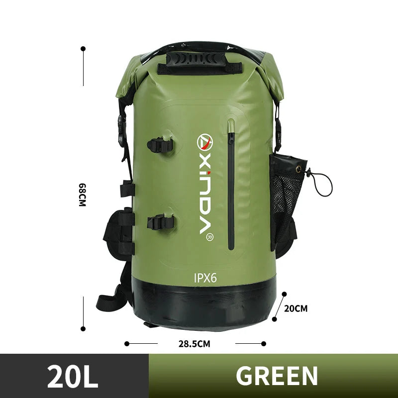 Xinda Outdoor Mountain Stream Bag &ndash; Compact Waterproof Pack 20L Green