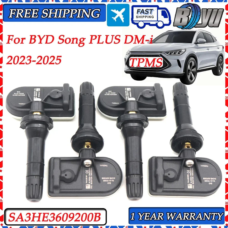 Capteur TPMS BYD Song Pro DM-i 433MHz, compatible avec Yuan Plus, Tang DM-i