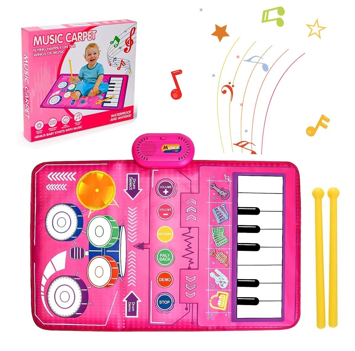 Piano Play Mat for Kids &ndash; Interactive Musical Learning B with box