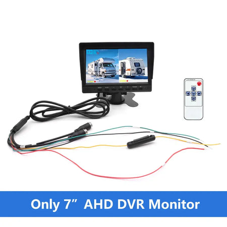7 Inch 1080P AHD 2CH Split Screen DVR Monitor IP67 Waterproof Night Vision Backup Camera Kit, Rear View Reverse Camera for Truck by InterCyprus Trading Ltd