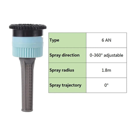 360&deg; Adjustable Popup Watering Sprinkler Nozzle for Efficient Garden Irrigation 6AN