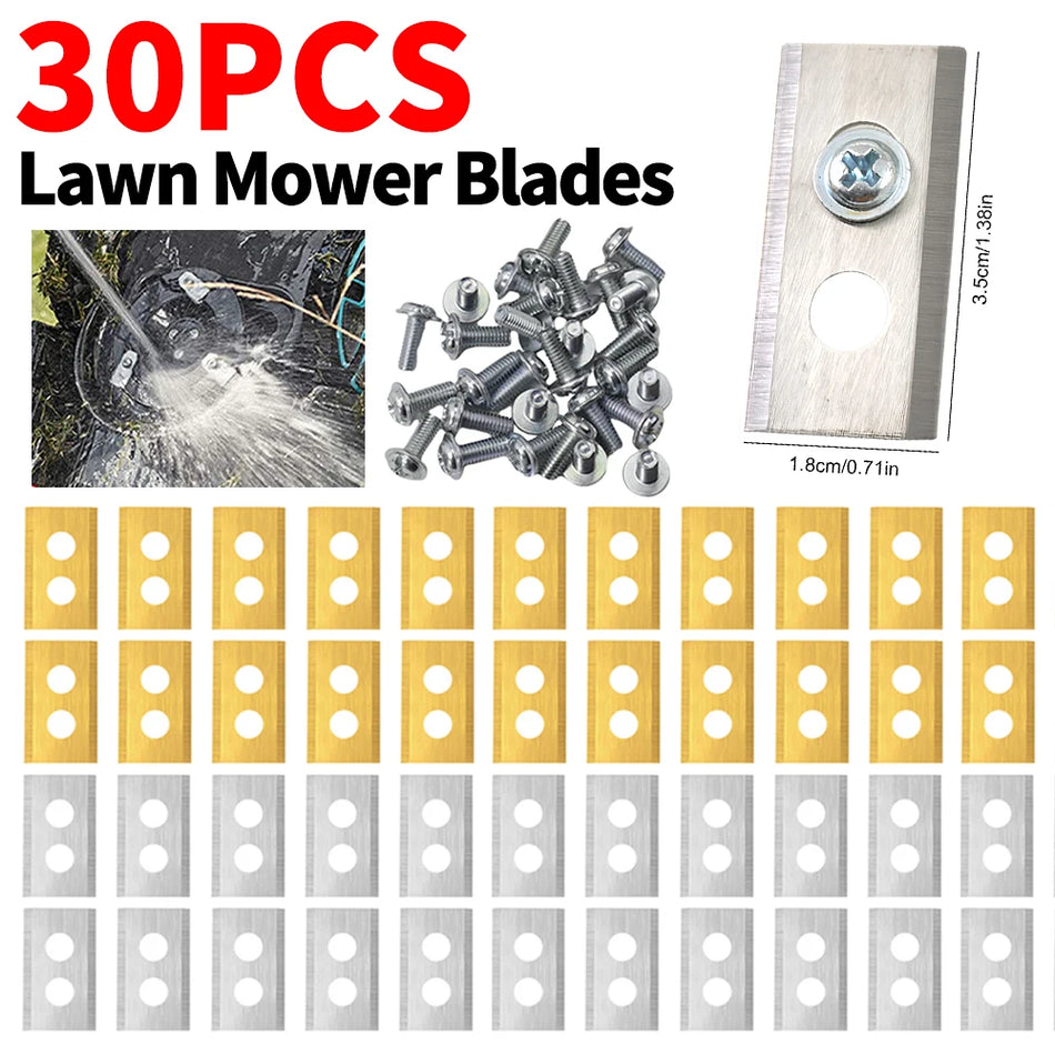 30Pcs rostfria stålblad med brickor för Luba-robot