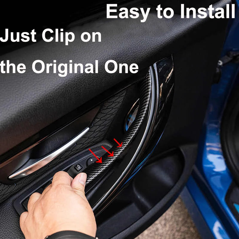 For BMW 3 4 Series F30 F31 F32 F33 F34 F36 F80 F82 M3 M4 2012-2018 Car Door Handle Pull Inner Protective Cover Trim by InterCyprus Trading Ltd
